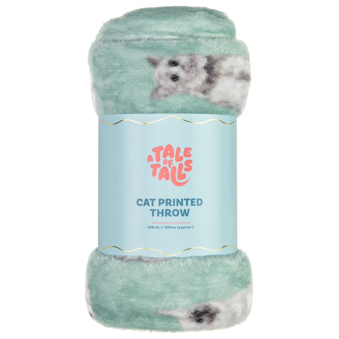 A Tale of Tails Cat Breeds Throw - Green