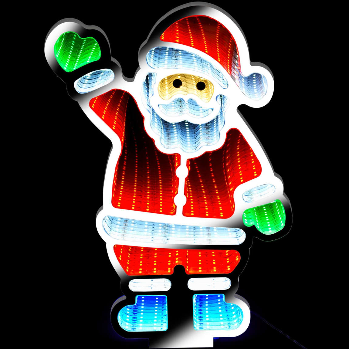 Multicolour Infinity Santa Light Up Decoration
