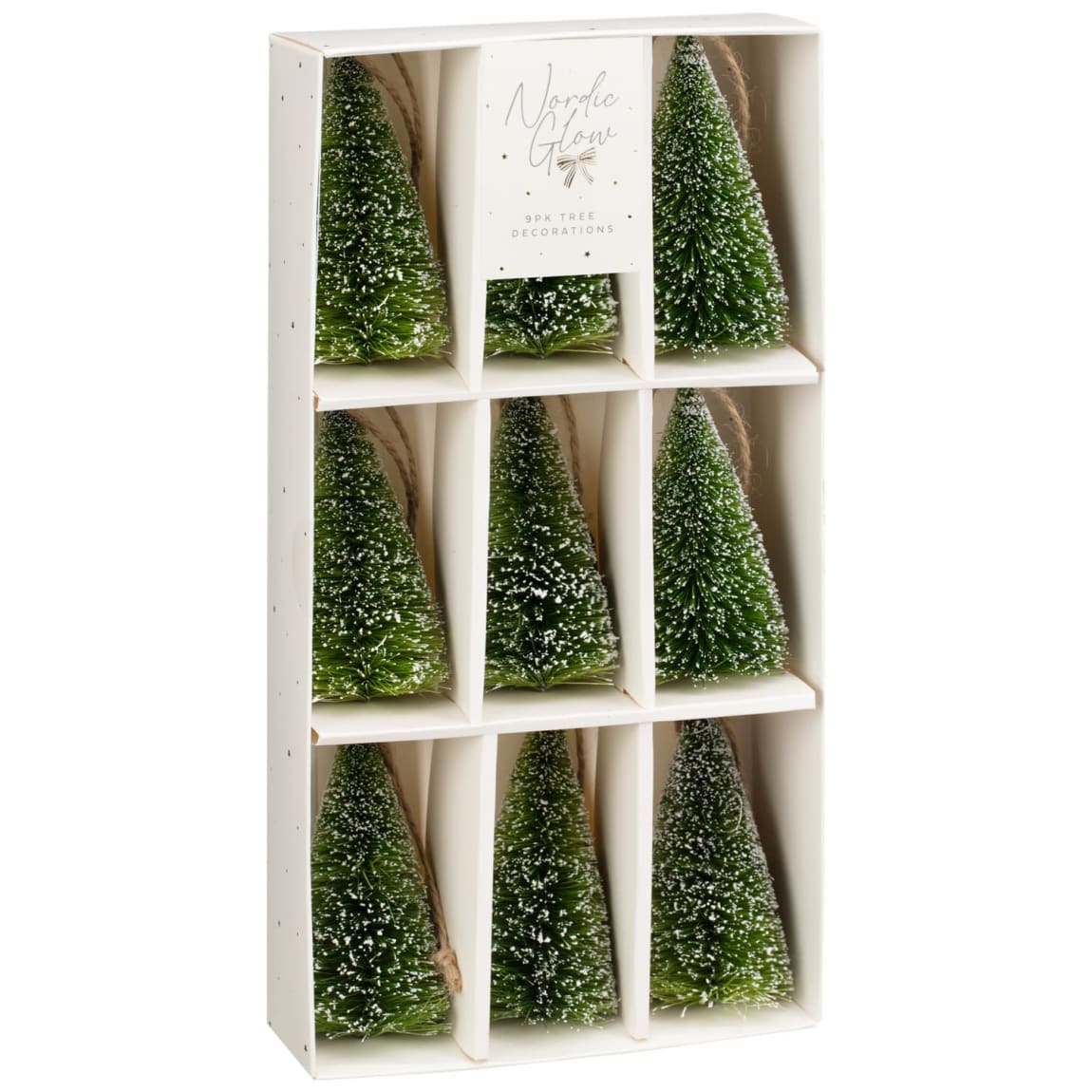 Nordic Glow Christmas Tree Decorations 9pk - Green