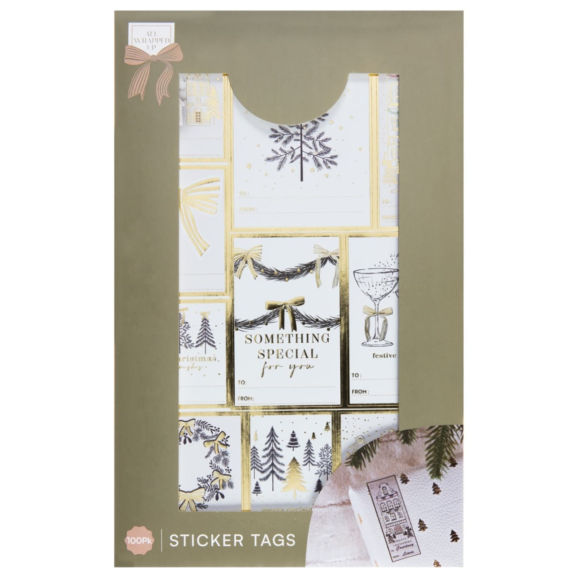 Nordic Noel Sticker Gift Tags 100pk