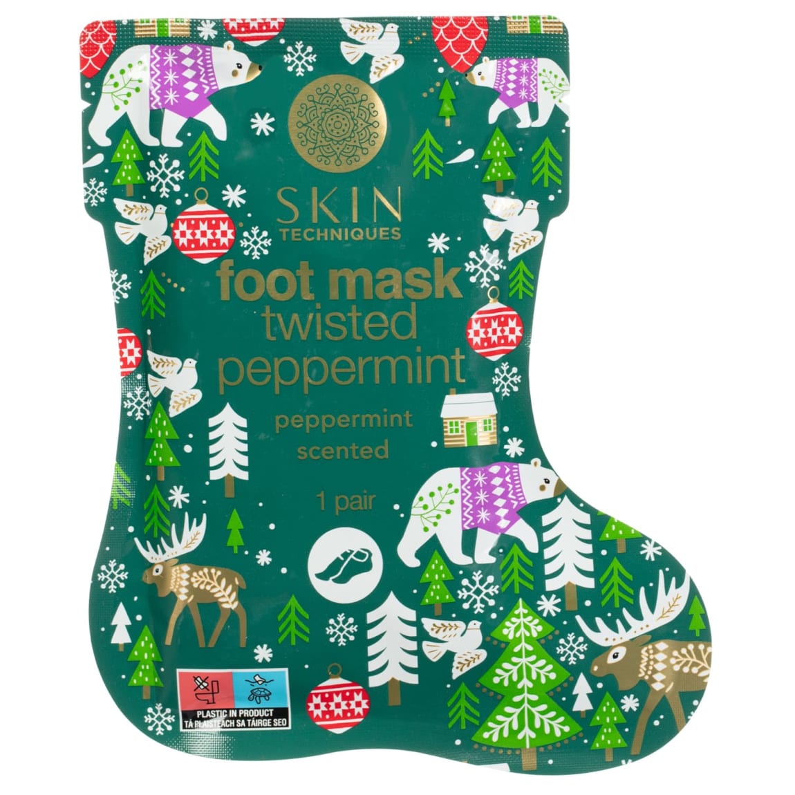 Skin Techniques Twisted Peppermint Stocking Foot Mask