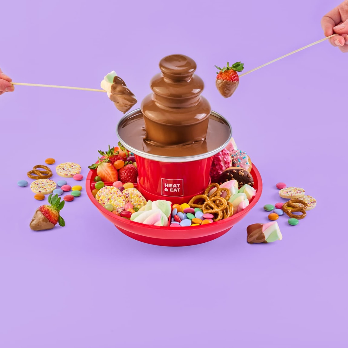 Heat & Eat Chocolate Fountain with Serving Tray