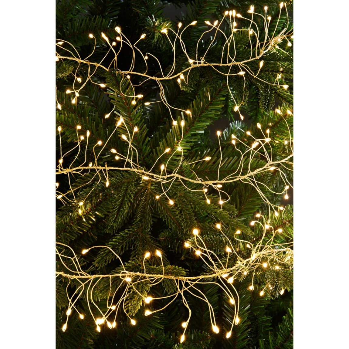 Christmas Cluster Micro Lights 480pk - Gold Wire with Warm White