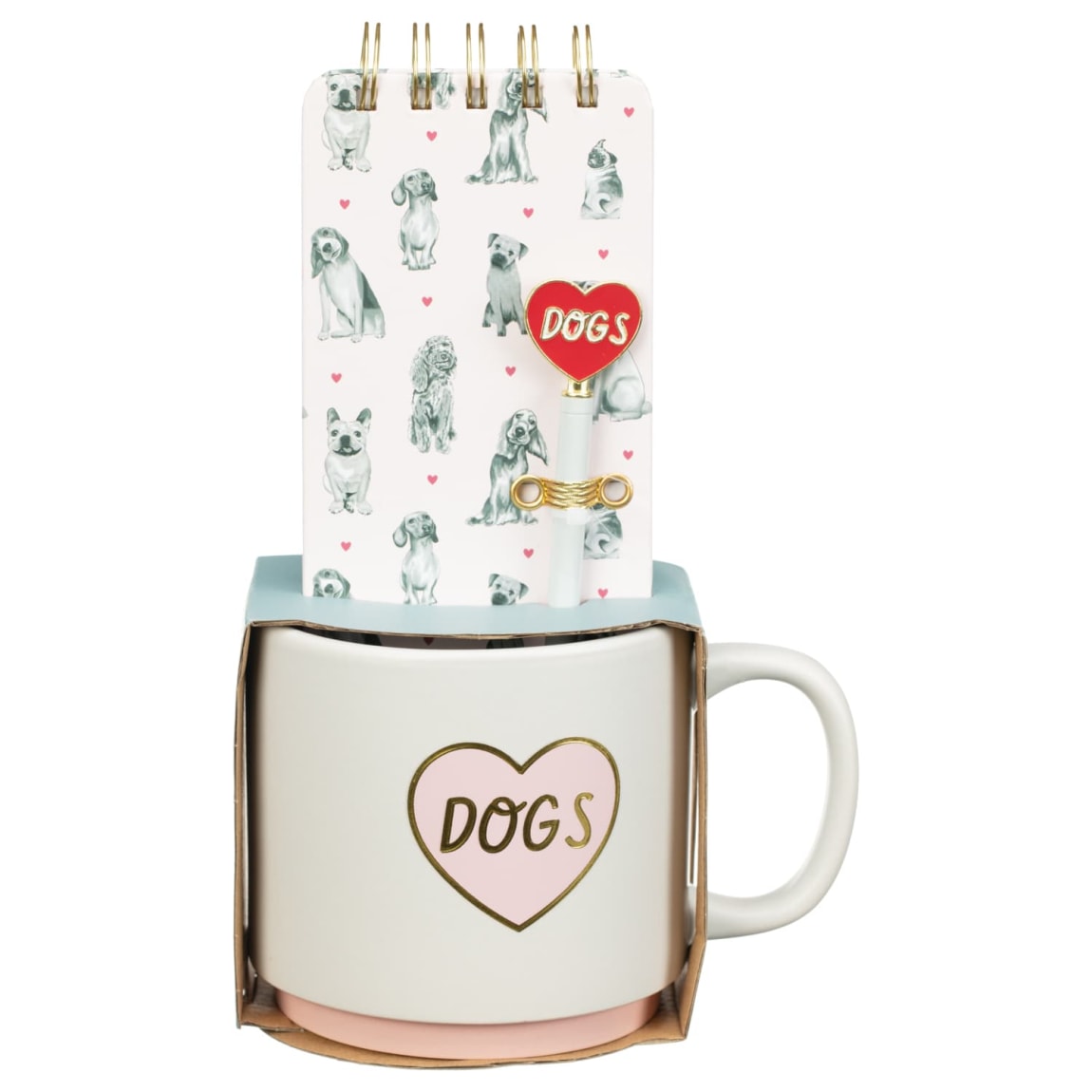 A Tale of Tails Dog Mug & Notepad - Pink