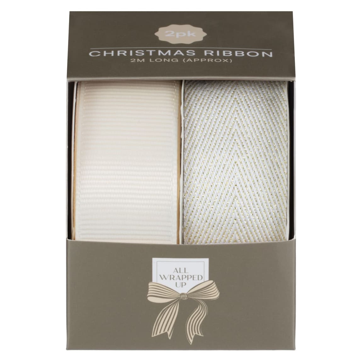 All Wrapped Up Ribbon 2m 2pk - Champagne