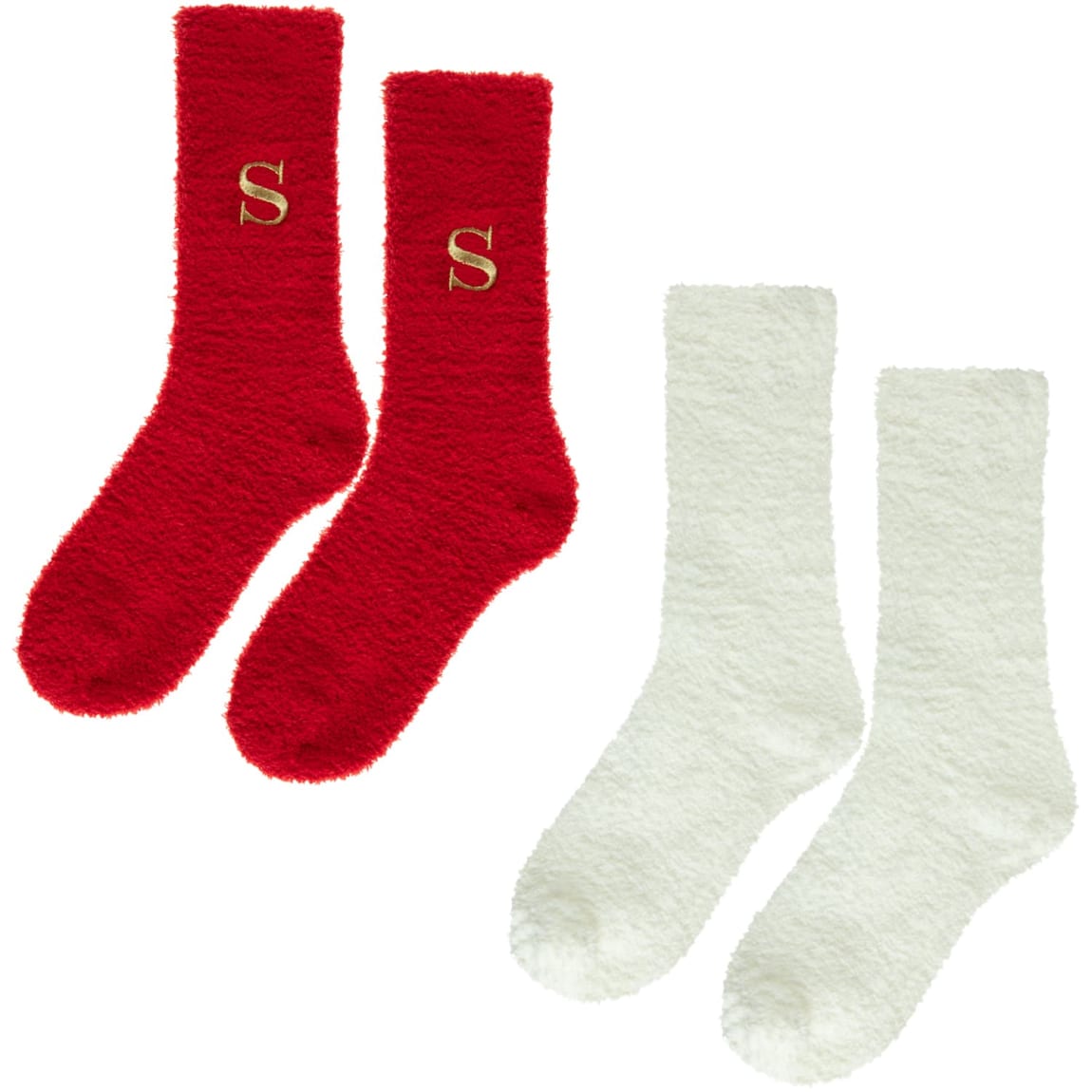 Ladies Alphabet Cosy Socks 2pk
