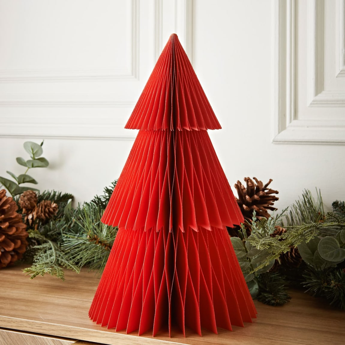 Red Honeycomb Paper Tree