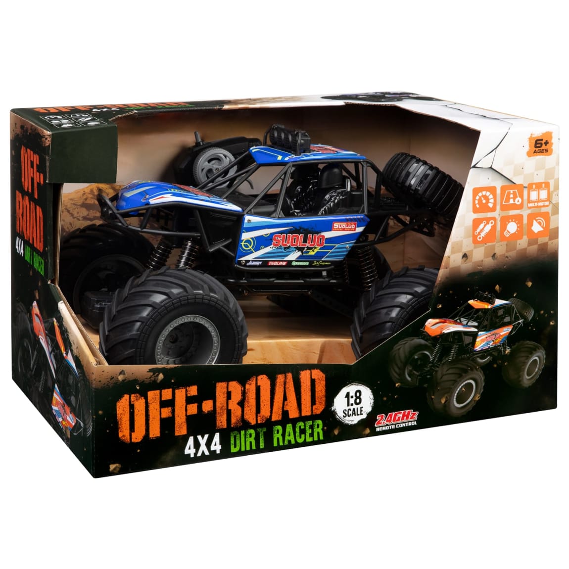 Remote Control Off-Road 4x4 Dirt Racer - Blue
