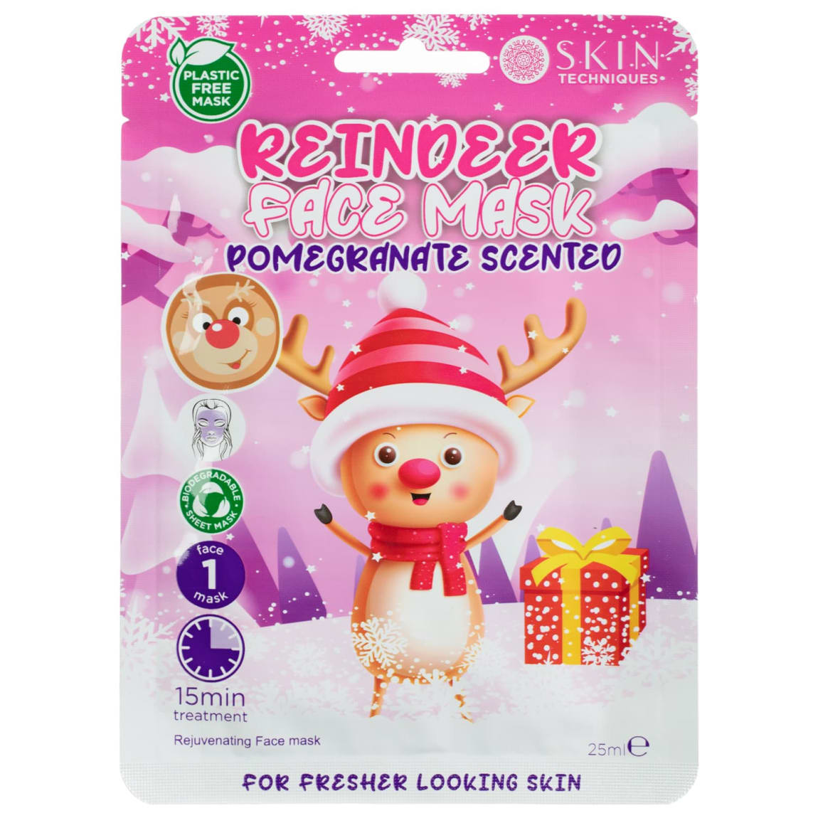 Skin Techniques Christmas Printed Sheet Mask - Pomegranate