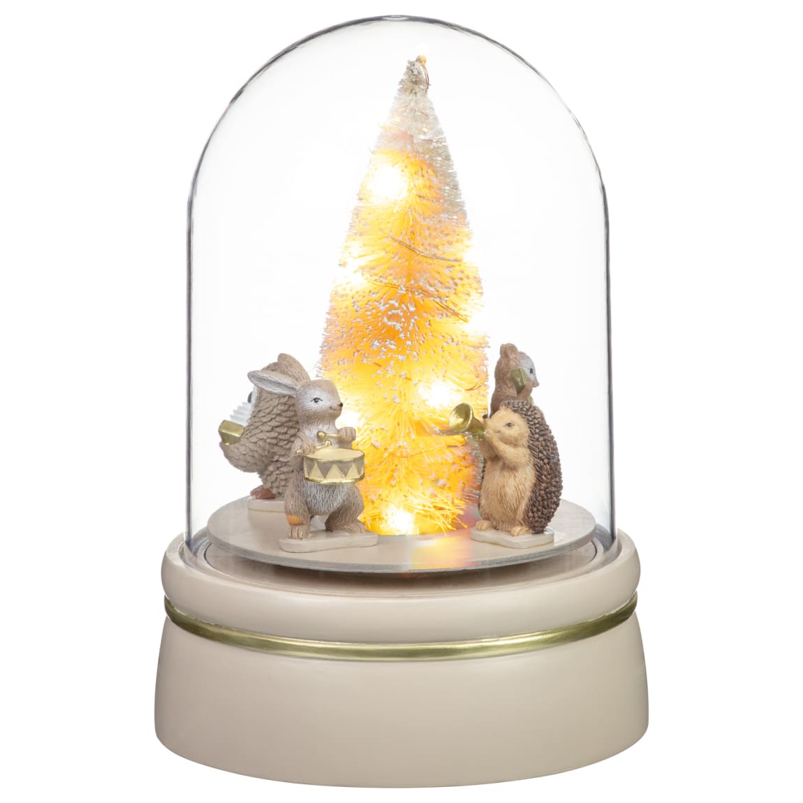 Light Up Musical Rotating Cloche 22cm