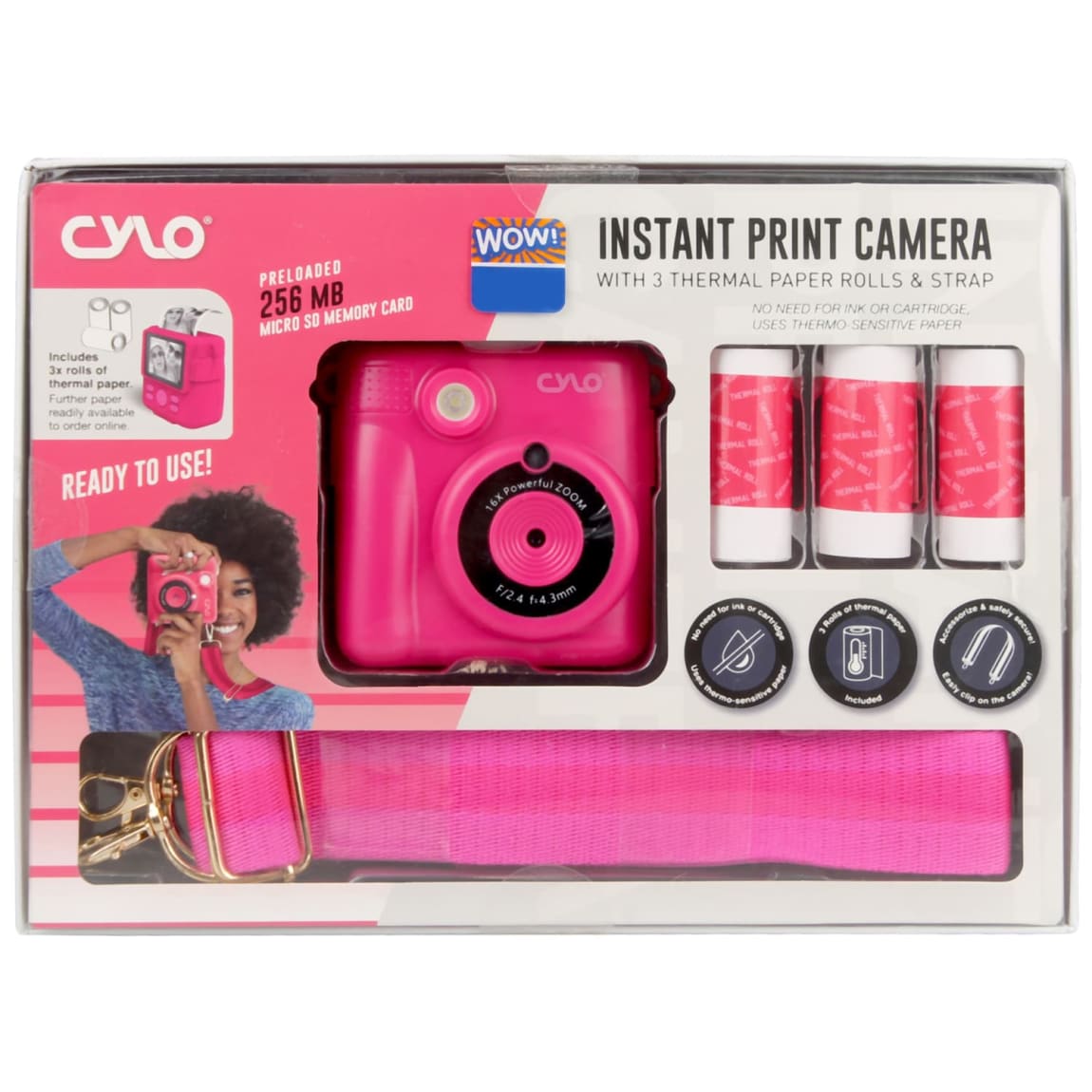 Cylo Instant Print Camera - Pink