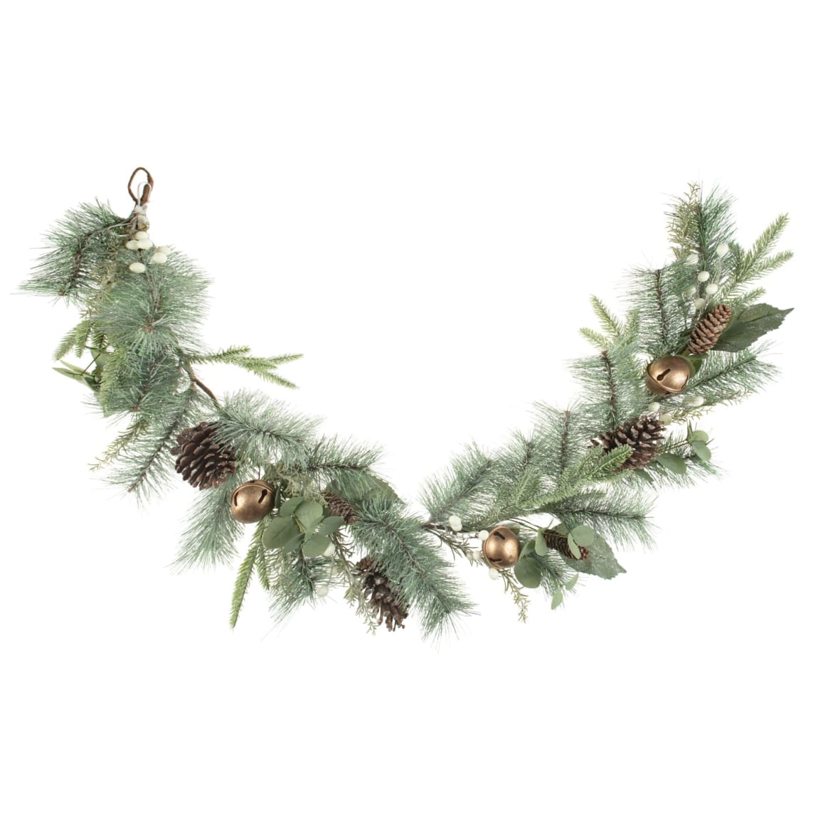 Pre Lit Garland With Bells 180cm