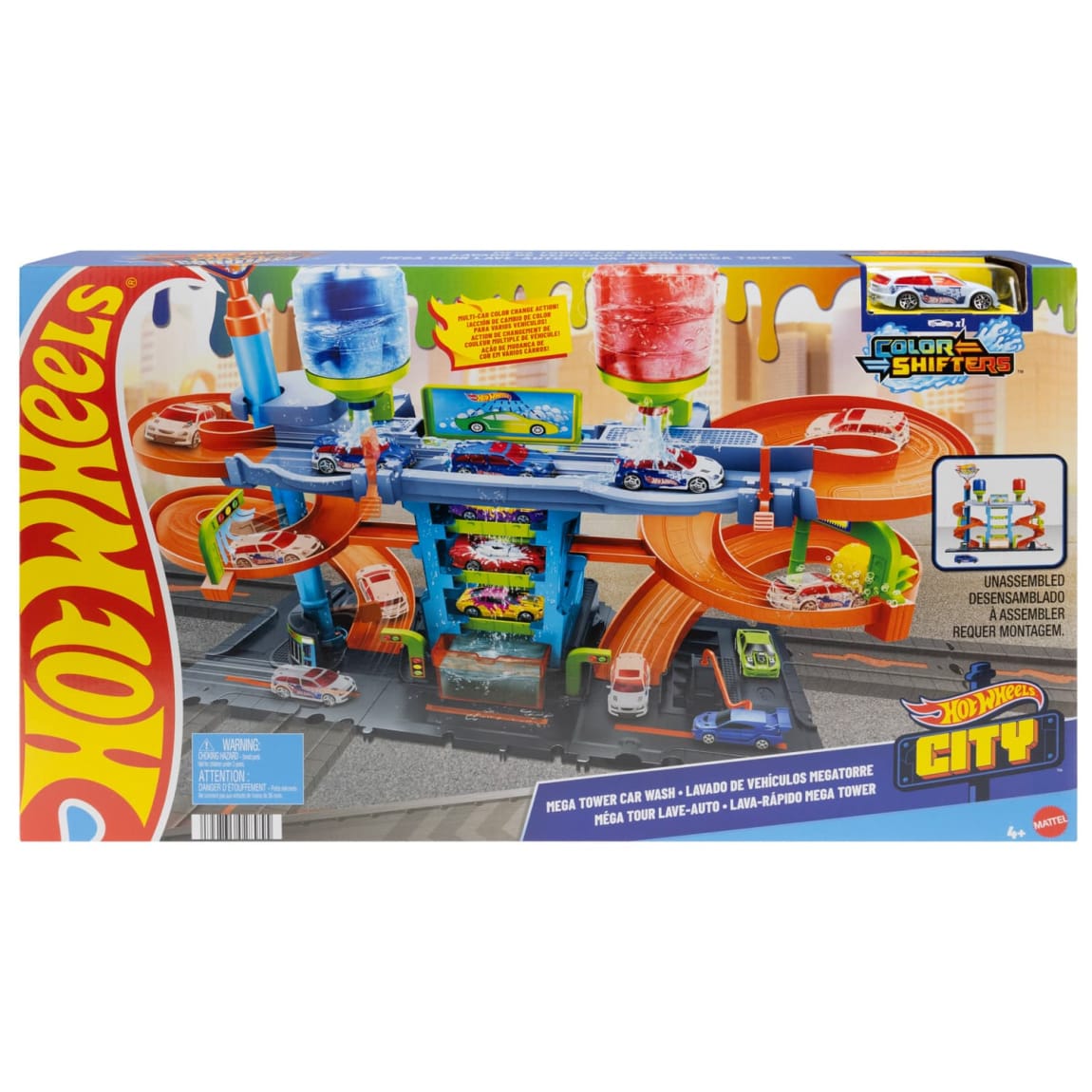 Hot Wheels Mega Tower Car Wash Playset