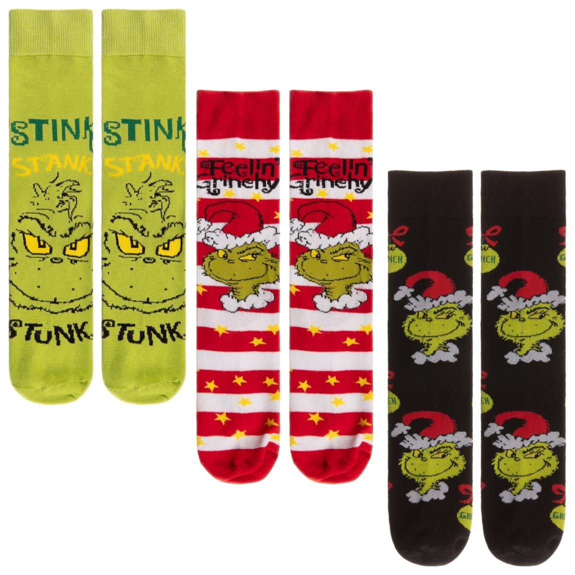 The Grinch Men's Socks 3pk - Assorted