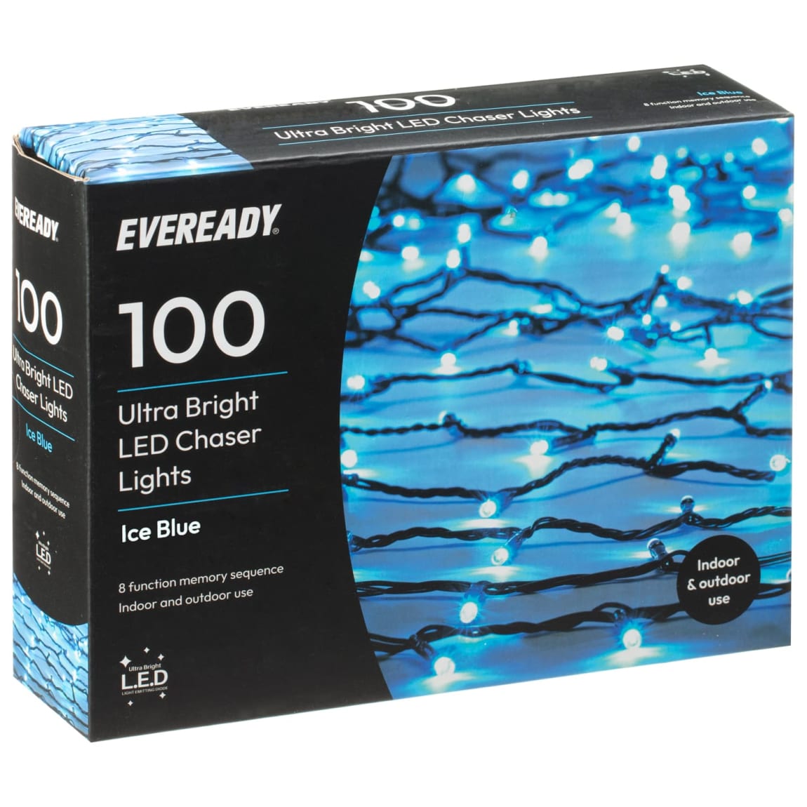 Eveready Ultra Bright LED Lights 100pk - Ice Blue
