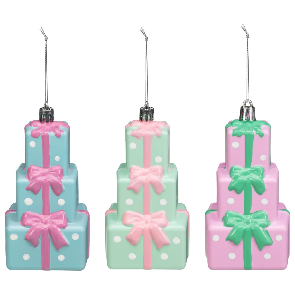 Christmas Present Tree Decoration 3pk