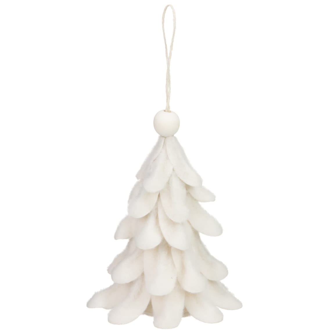 Peaceful Light Felt Tree Decoration - White