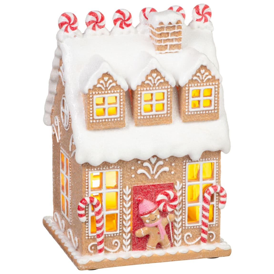 Light Up Large Gingerbread House - Gingerbread Man