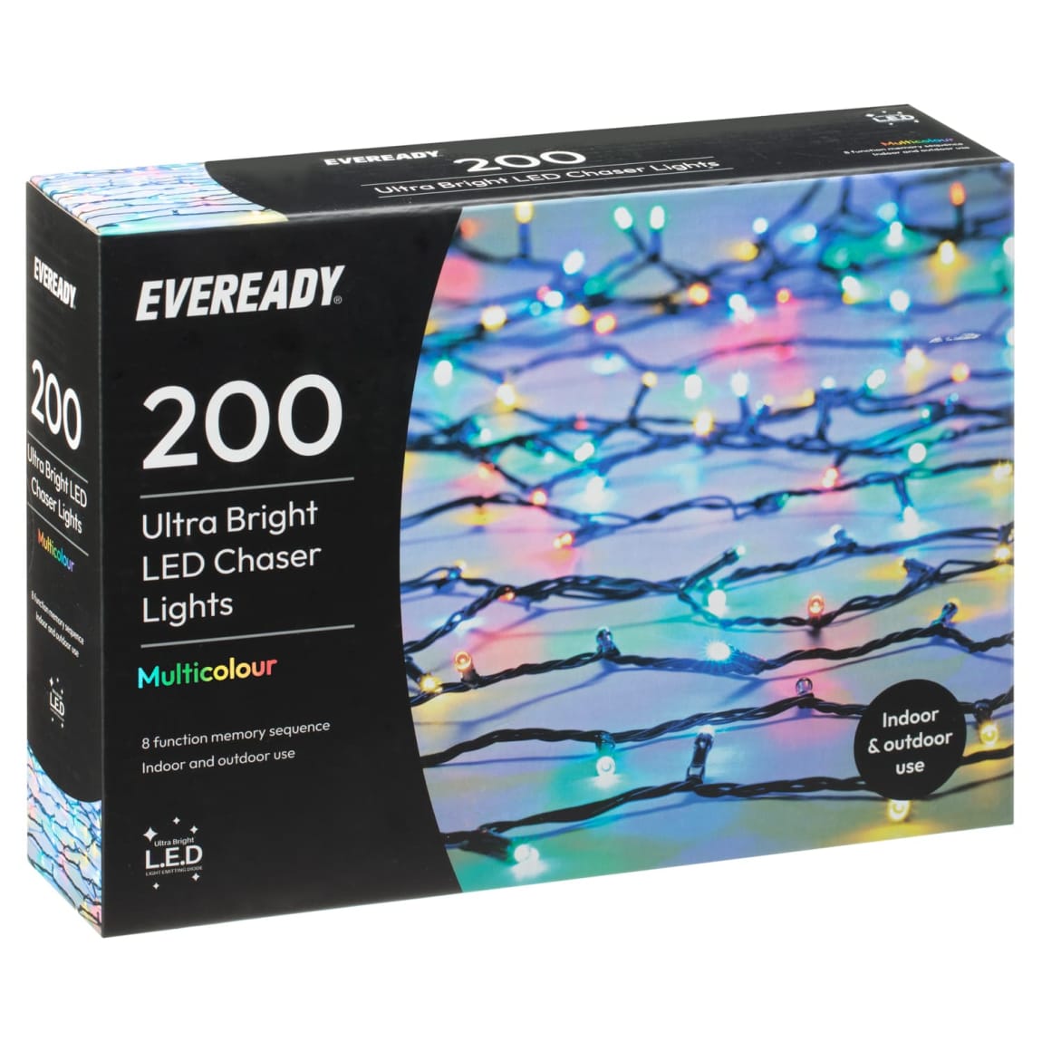 Eveready Ultra Bright LED Chaser Lights 200pk - Multicolour