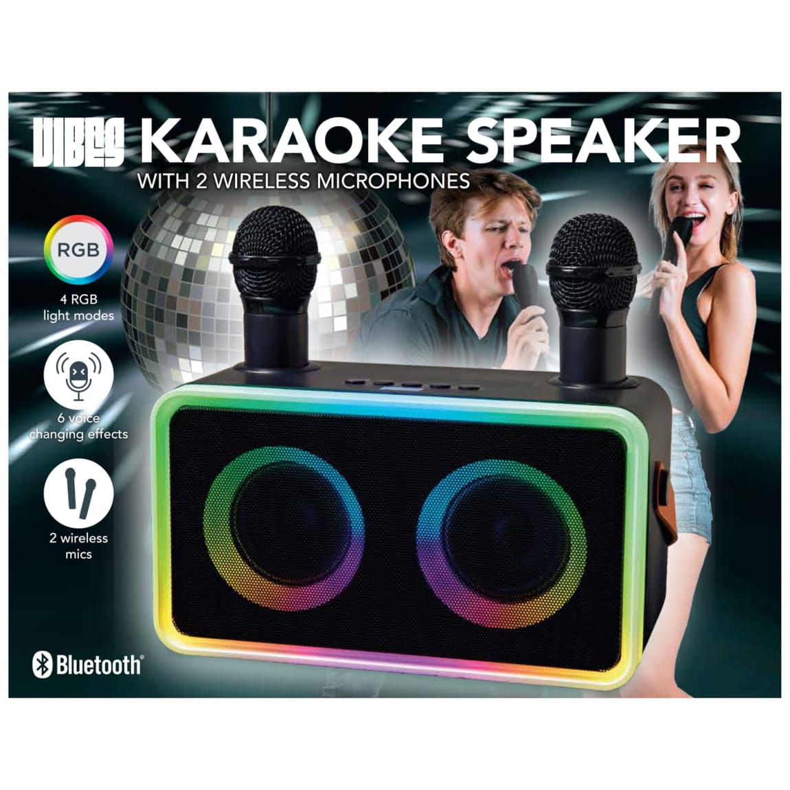 Vibes Karaoke Speaker & 2 Wireless Microphones