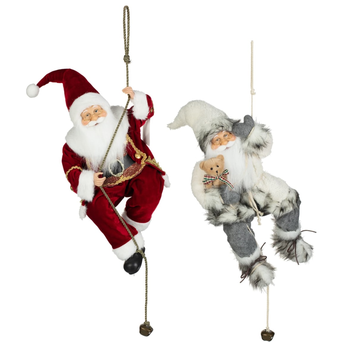 Santa Climbing a Rope - Red