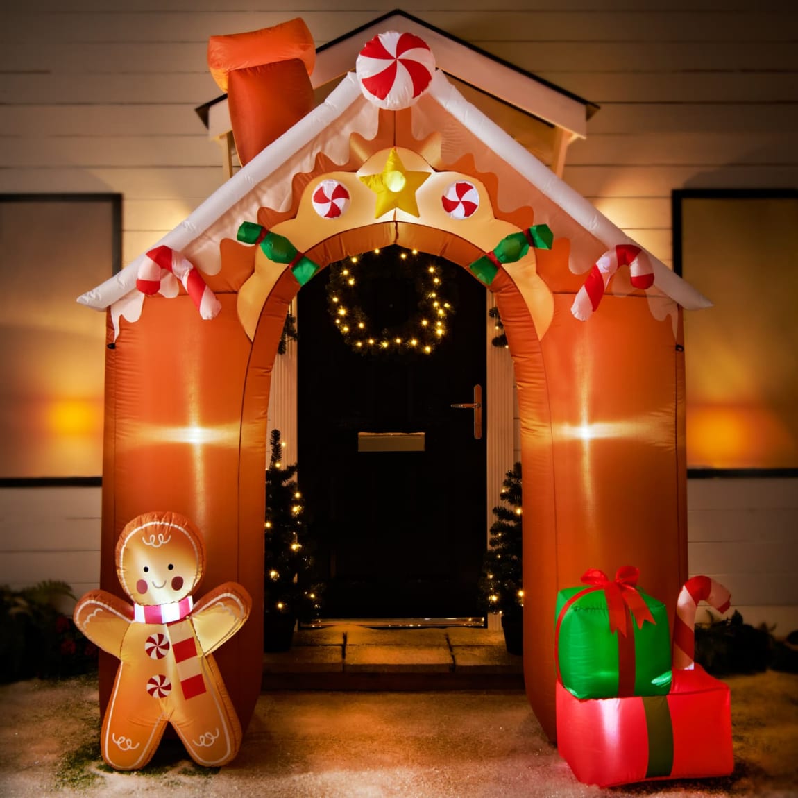 Inflatable Gingerbread House Arch 8ft