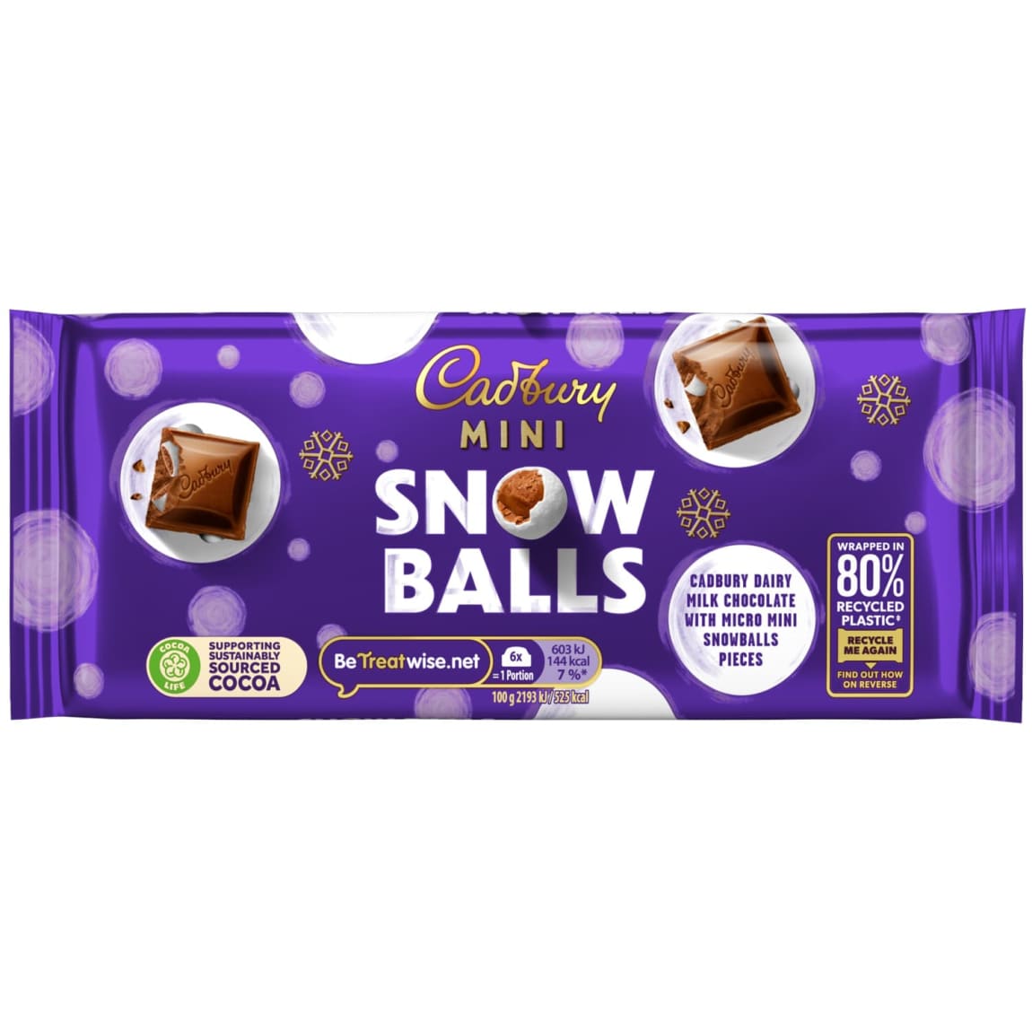 Cadbury Dairy Milk Snowballs Bar 360g
