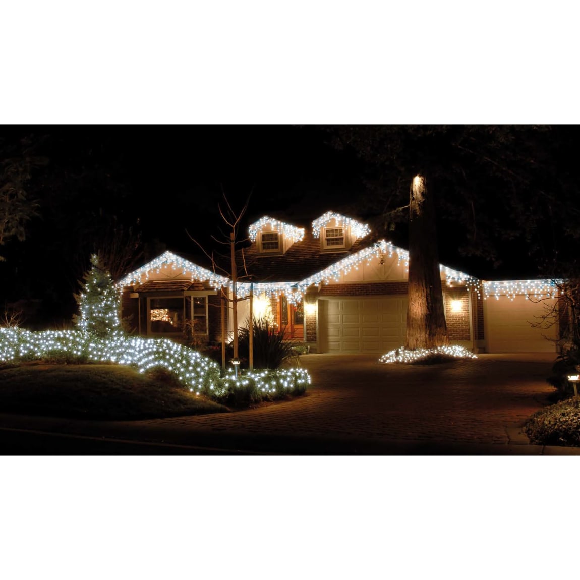 Snowing Icicle Christmas LED Lights 360pk - Cool White
