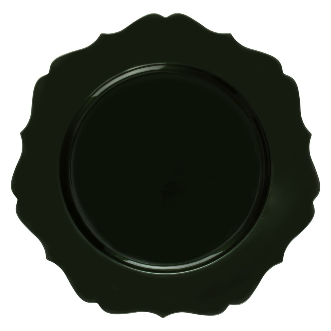 Scalloped Charger Plate - Green
