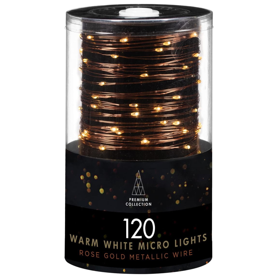 Rose Gold Metallic Micro Lights 120pk - Warm White
