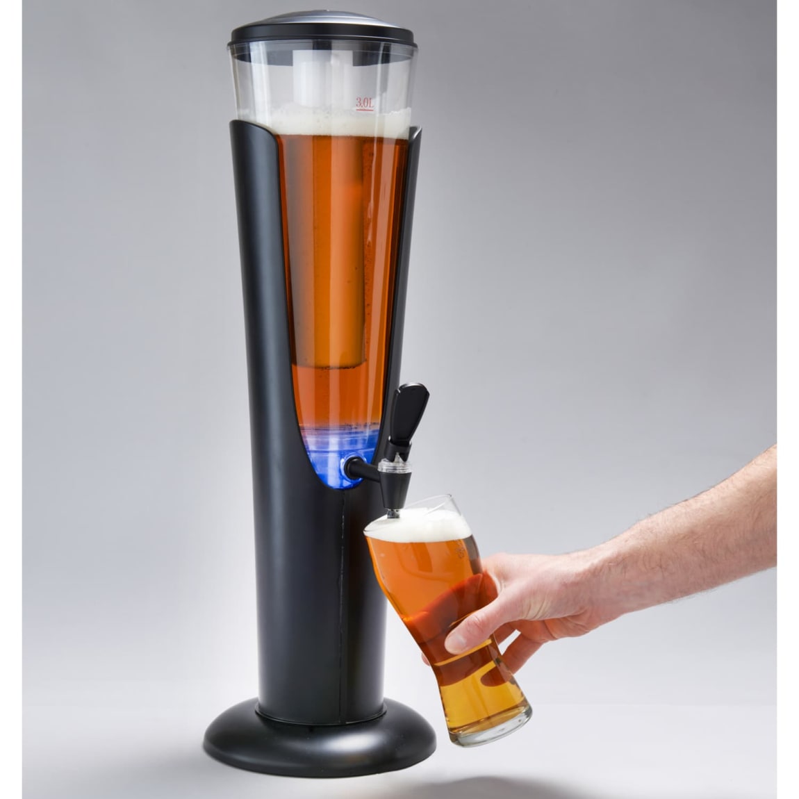 Big Chill Light Up Tower Beer Dispenser - Black