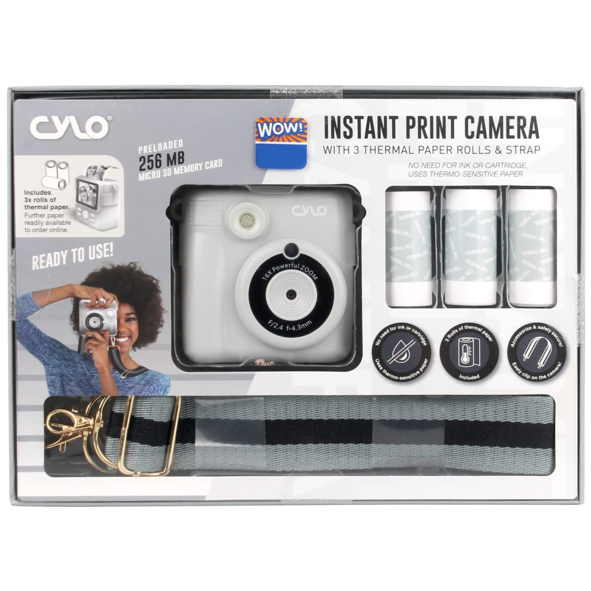 Cylo Instant Print Camera - Grey