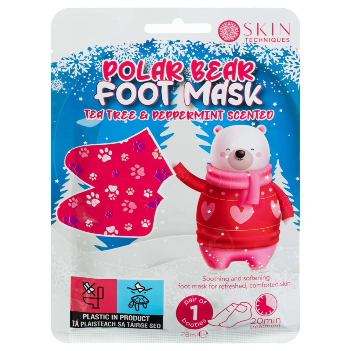 Skin Techniques Polar Bear Foot Mask - Tea Tree & Peppermint