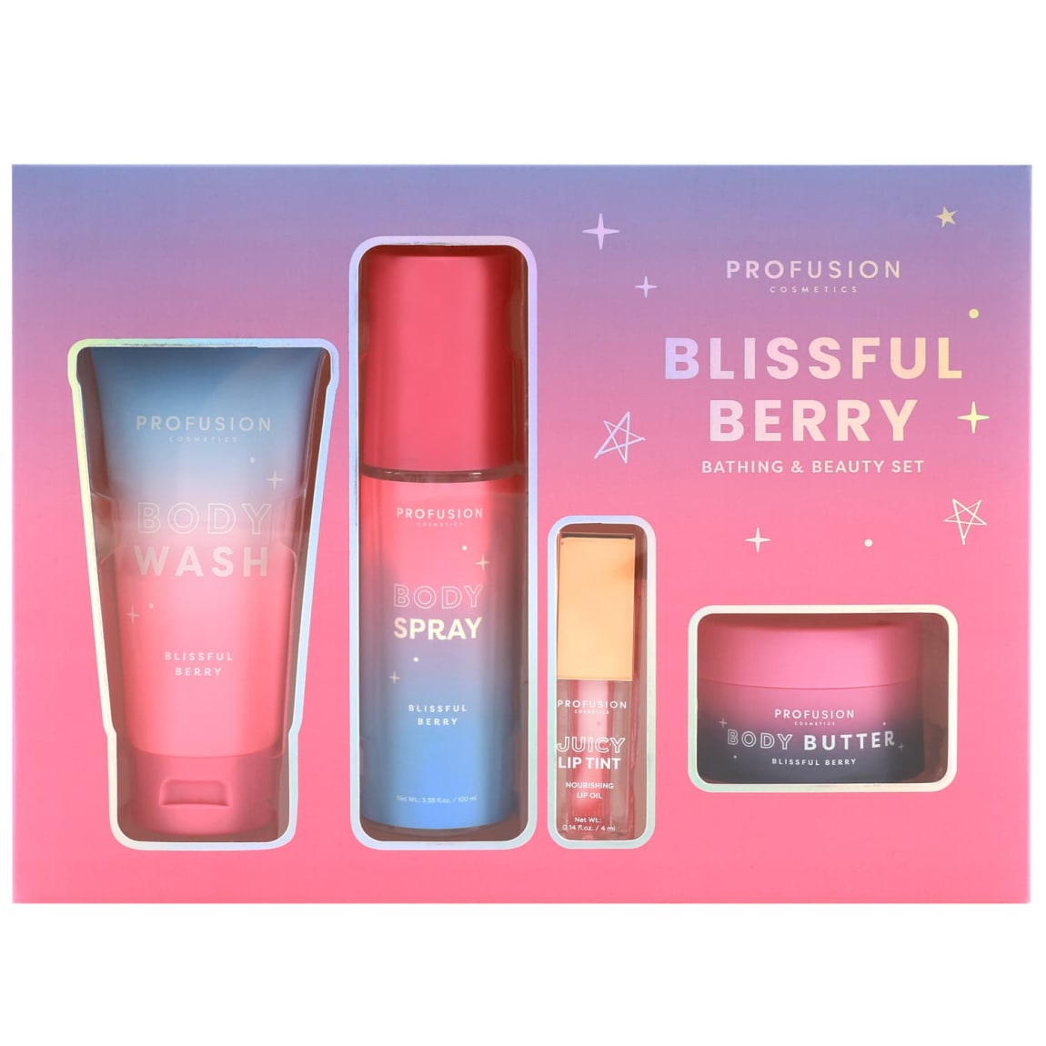 Profusion Bathing and Beauty Set 4pcs - Blissful Berry