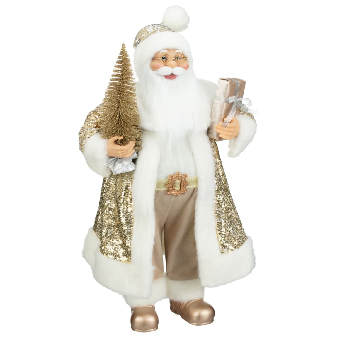 Sequin Santa 60cm - Champagne