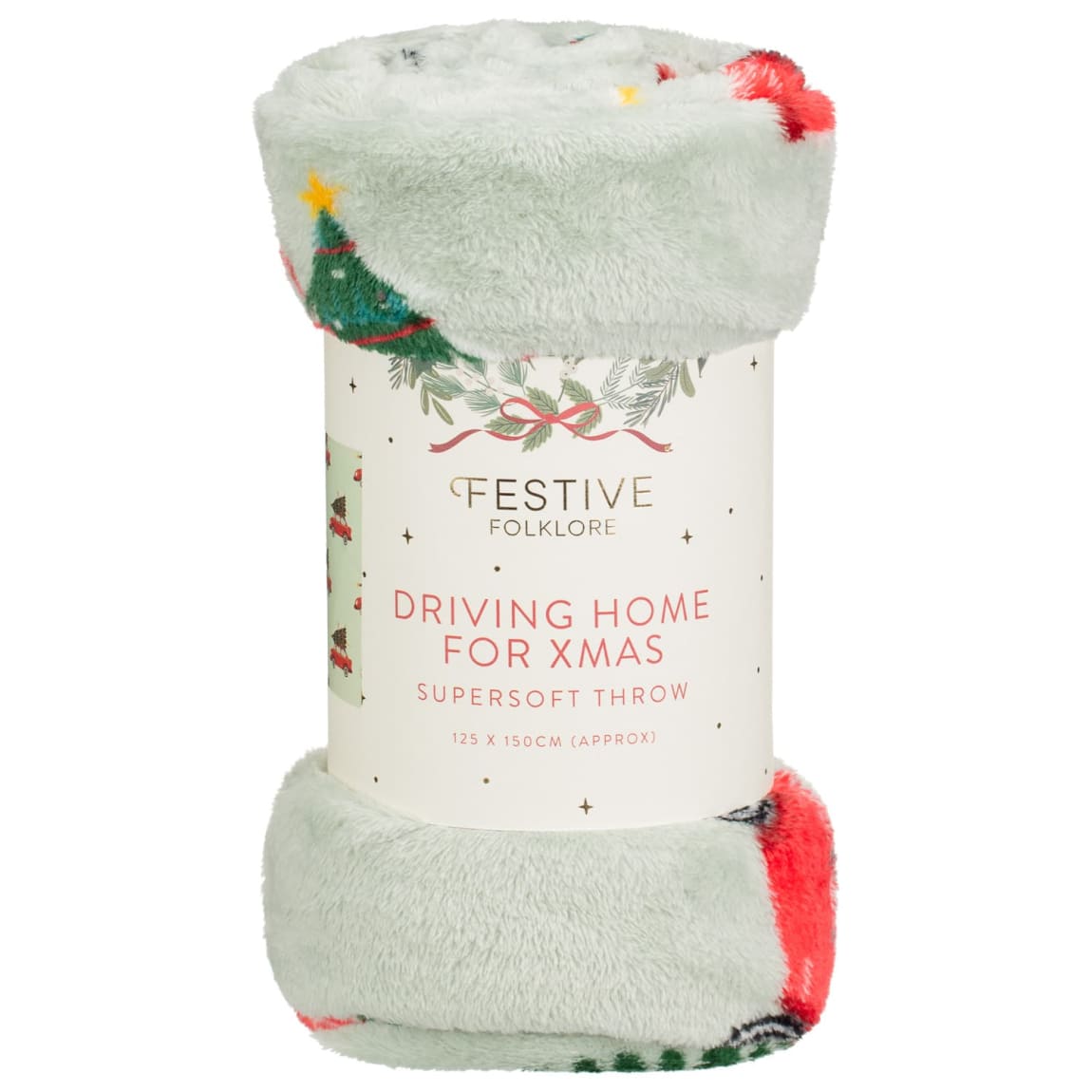 Festive Folklore Driving Home for Christmas Supersoft Throw