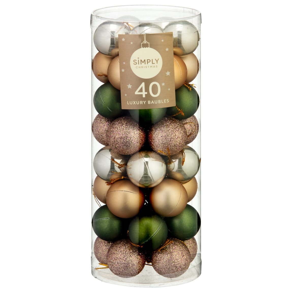Merry Moments Festive Nature Mini Baubles 40pk