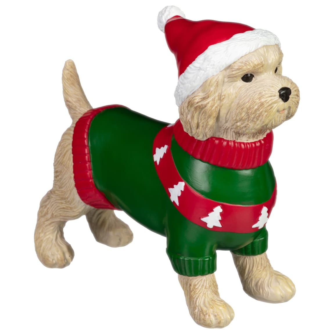 Dog in Christmas Jumper Ornament 18cm - Cockerpoo