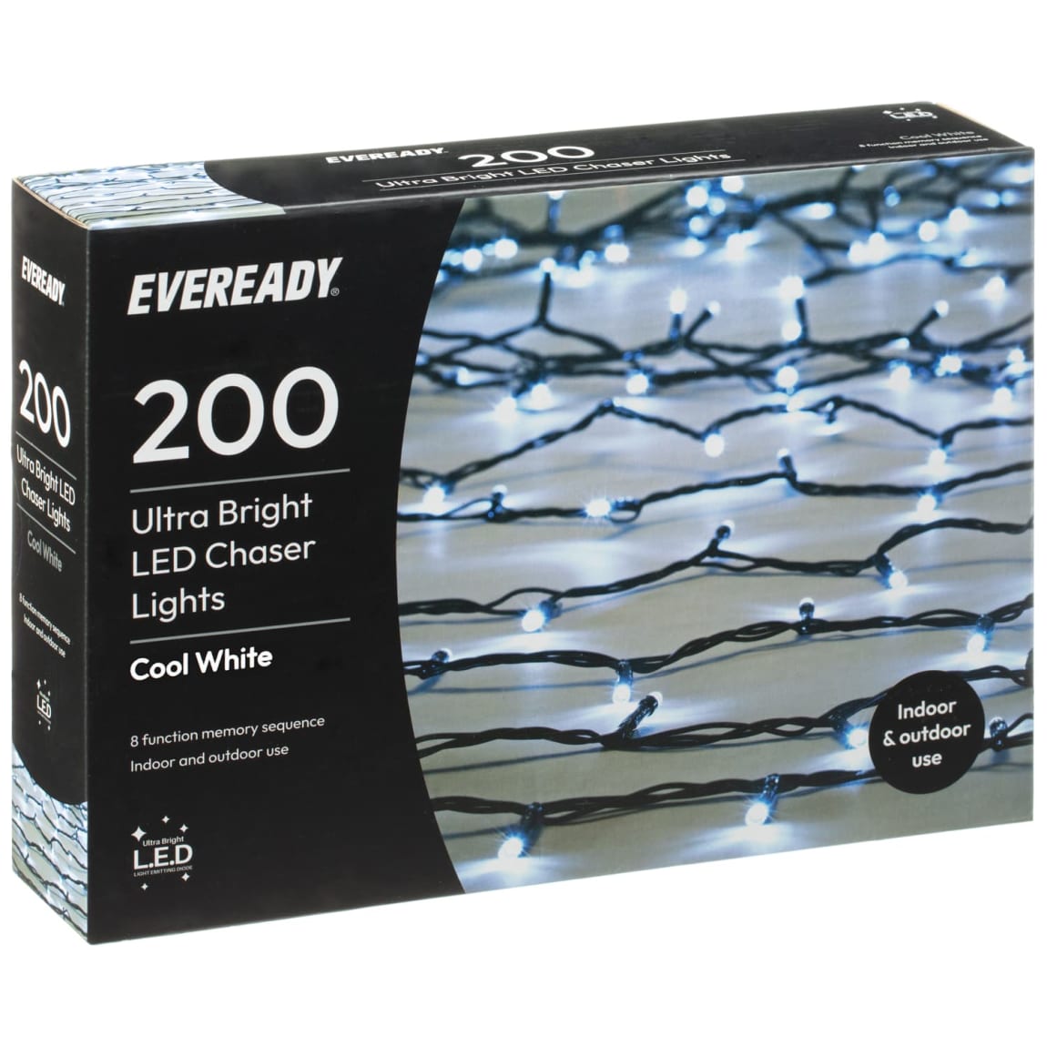 Eveready Ultra Bright LED Chaser Lights 200pk - Cool White