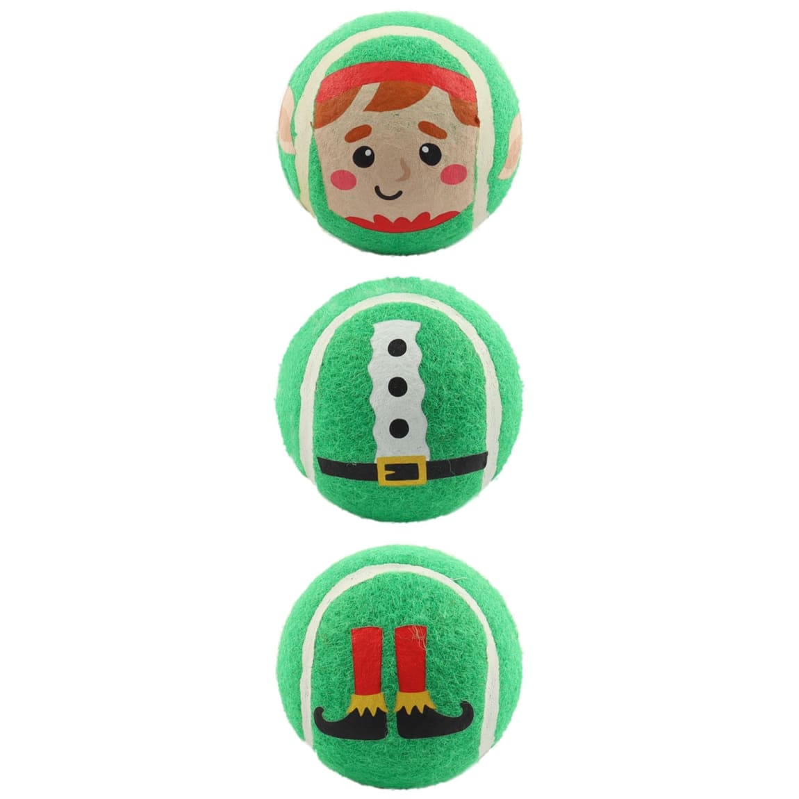Christmas Tennis Balls 3pk - Elf