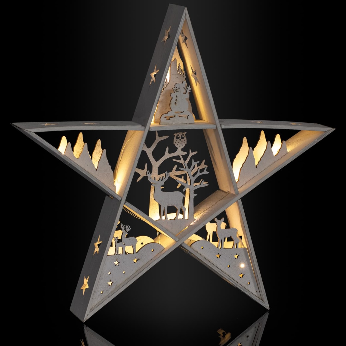 Cut Out Star Christmas Scene