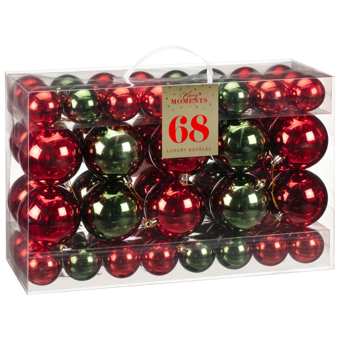 Merry Moments Luxury Baubles 68pk - Traditional