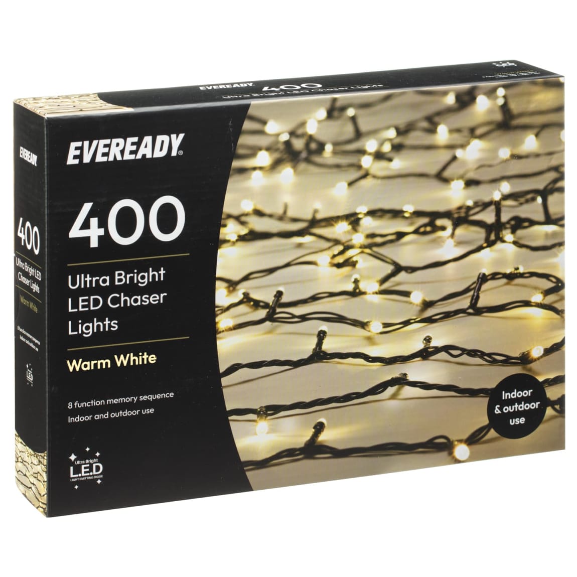 Eveready Ultra Bright LED Chaser Lights 400pk - Warm White