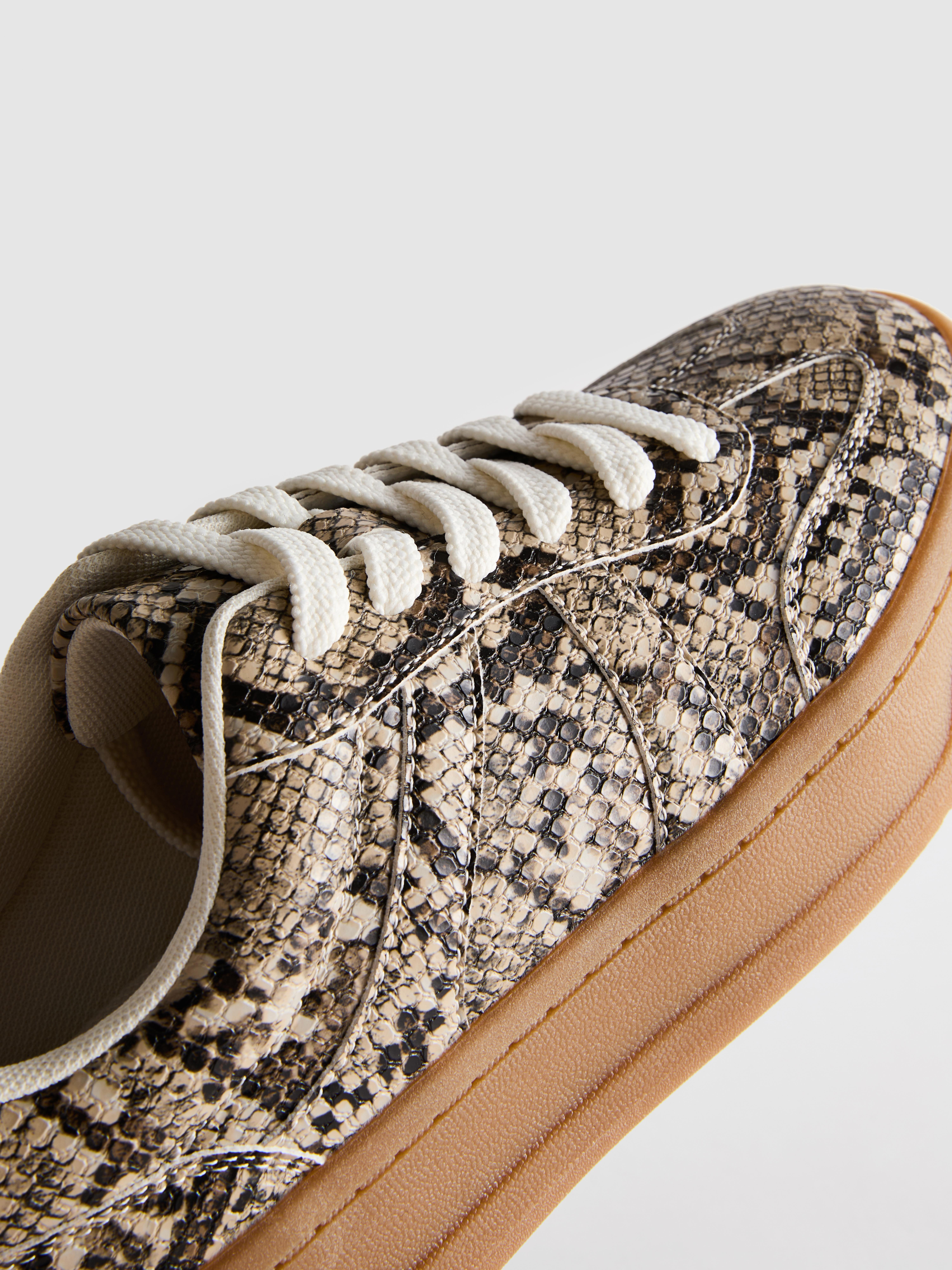 Snake Gum Sole Flatform Sneakers