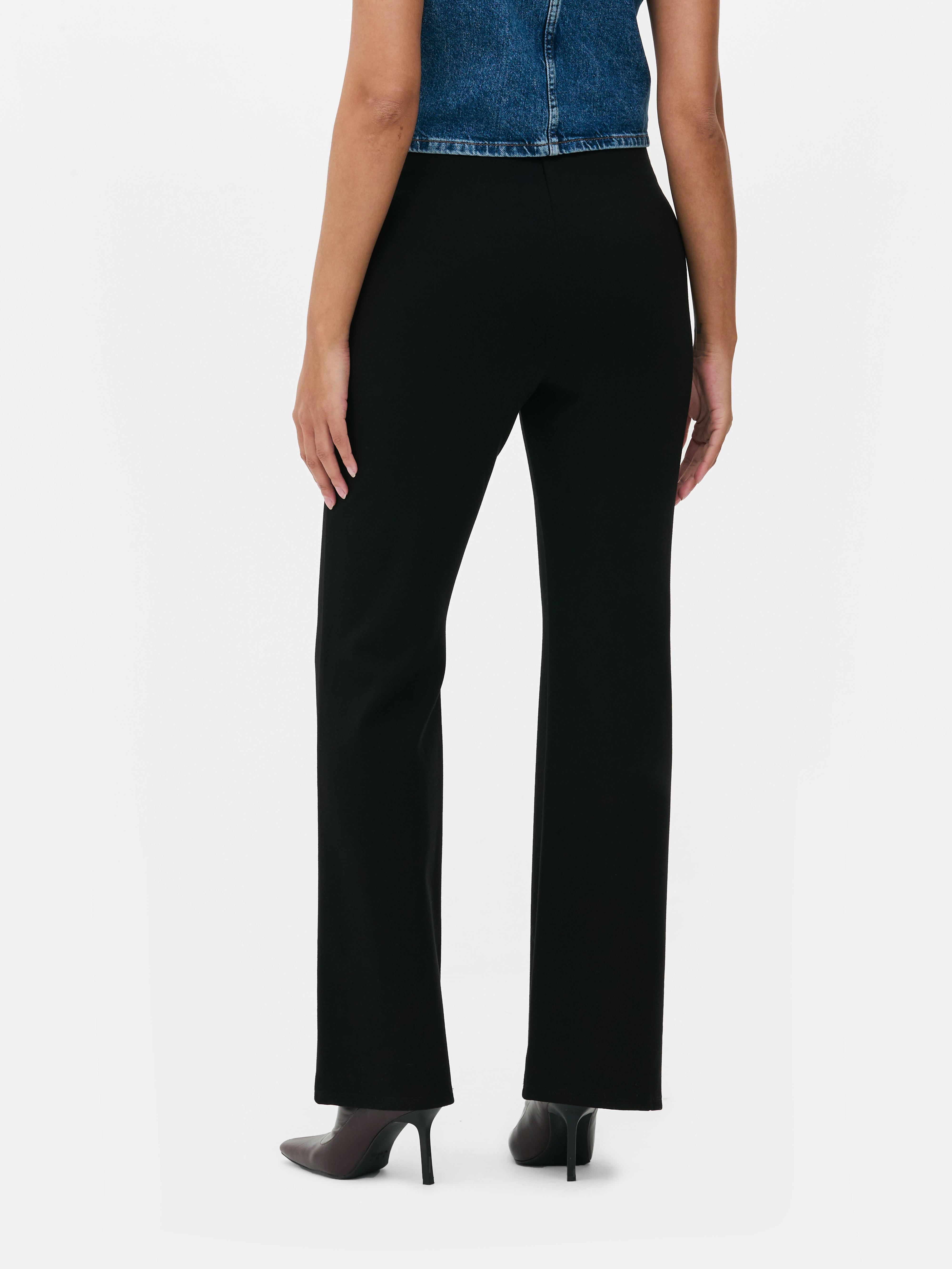 Mid-Rise Ponte Flared Leggings