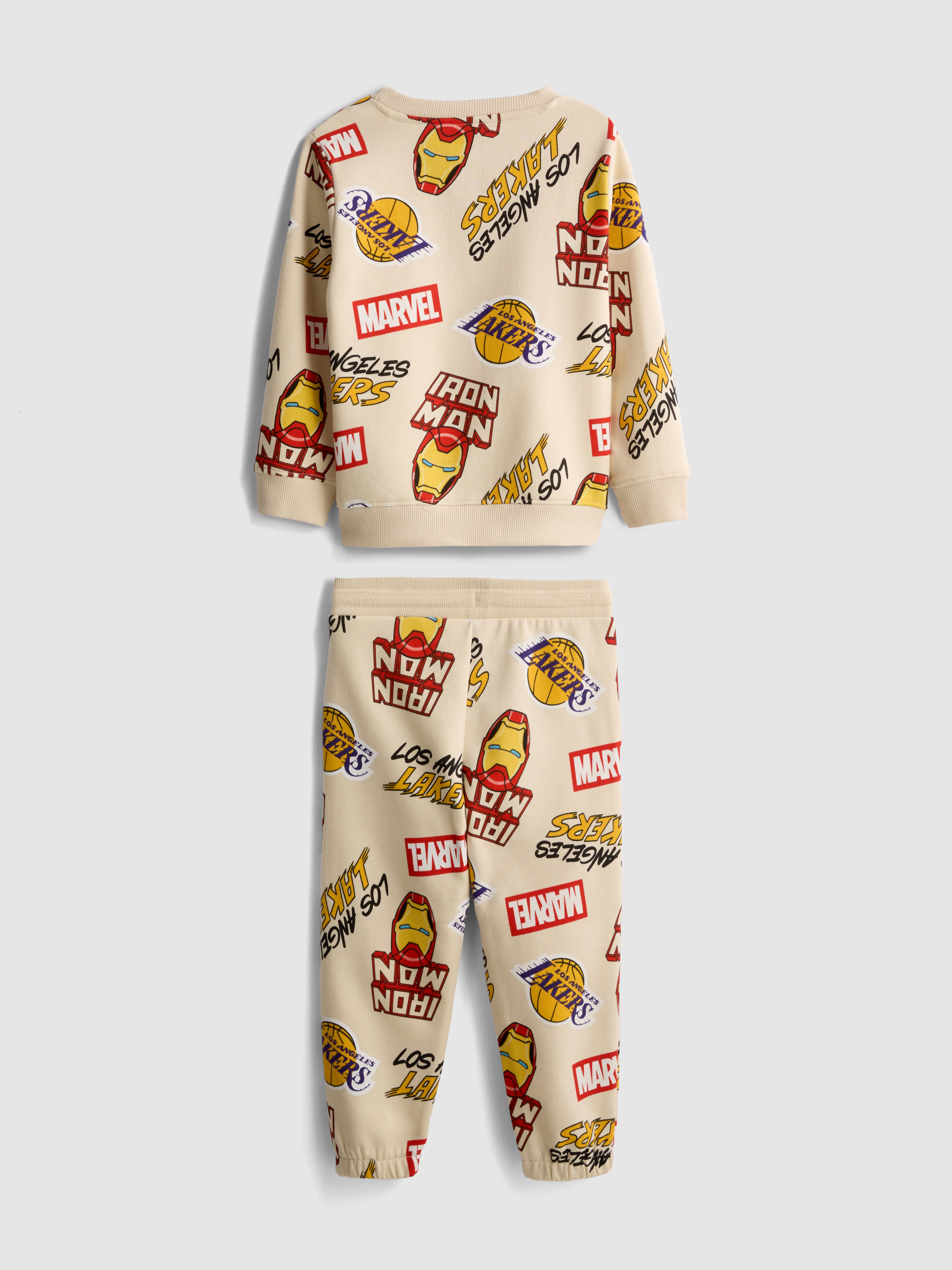 1.5-8yrs | Los Angeles Lakers X Iron-Man Sweatshirt and Sweatpants Set
