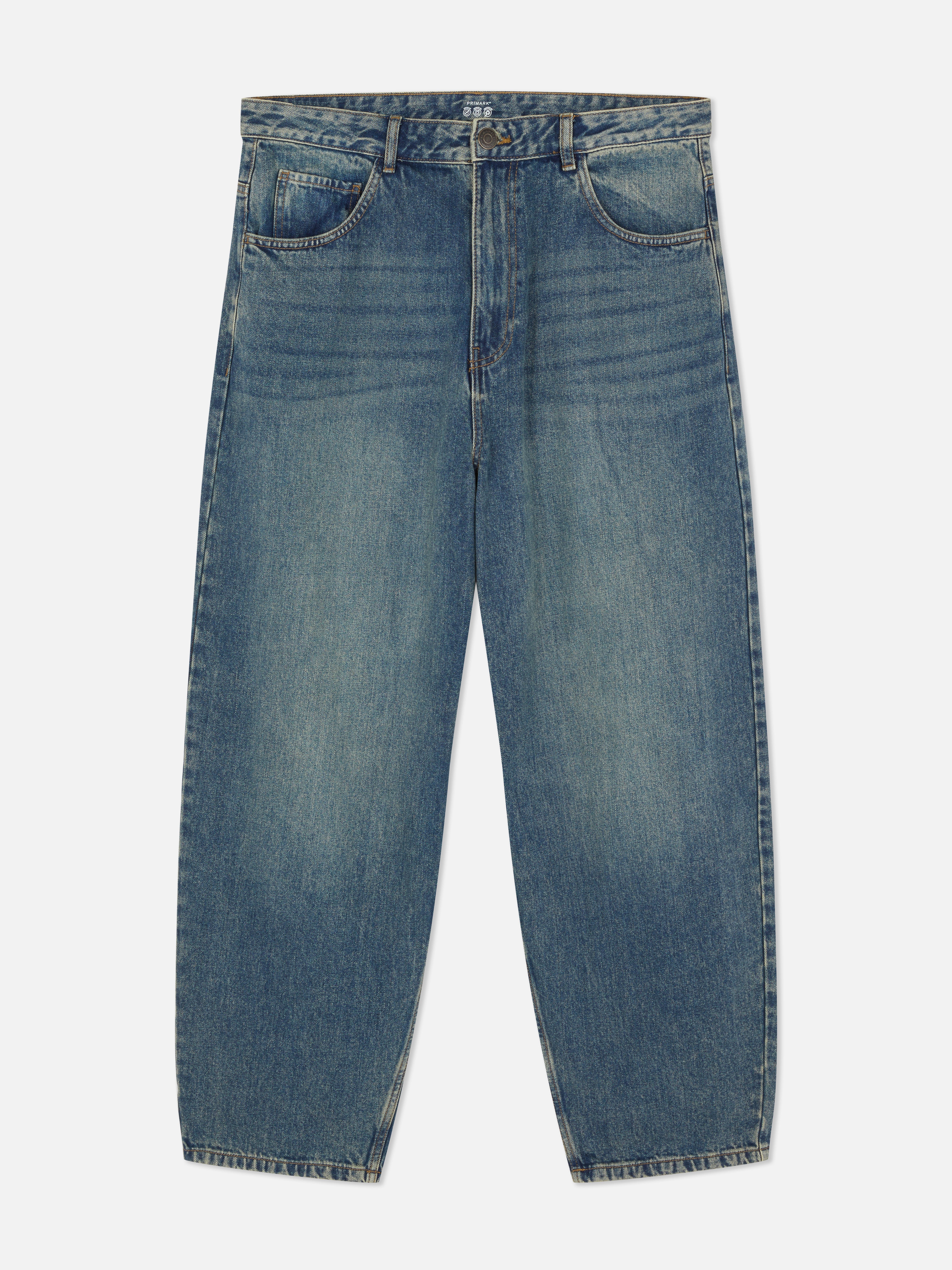 Low-Rise Barrel Leg Jeans