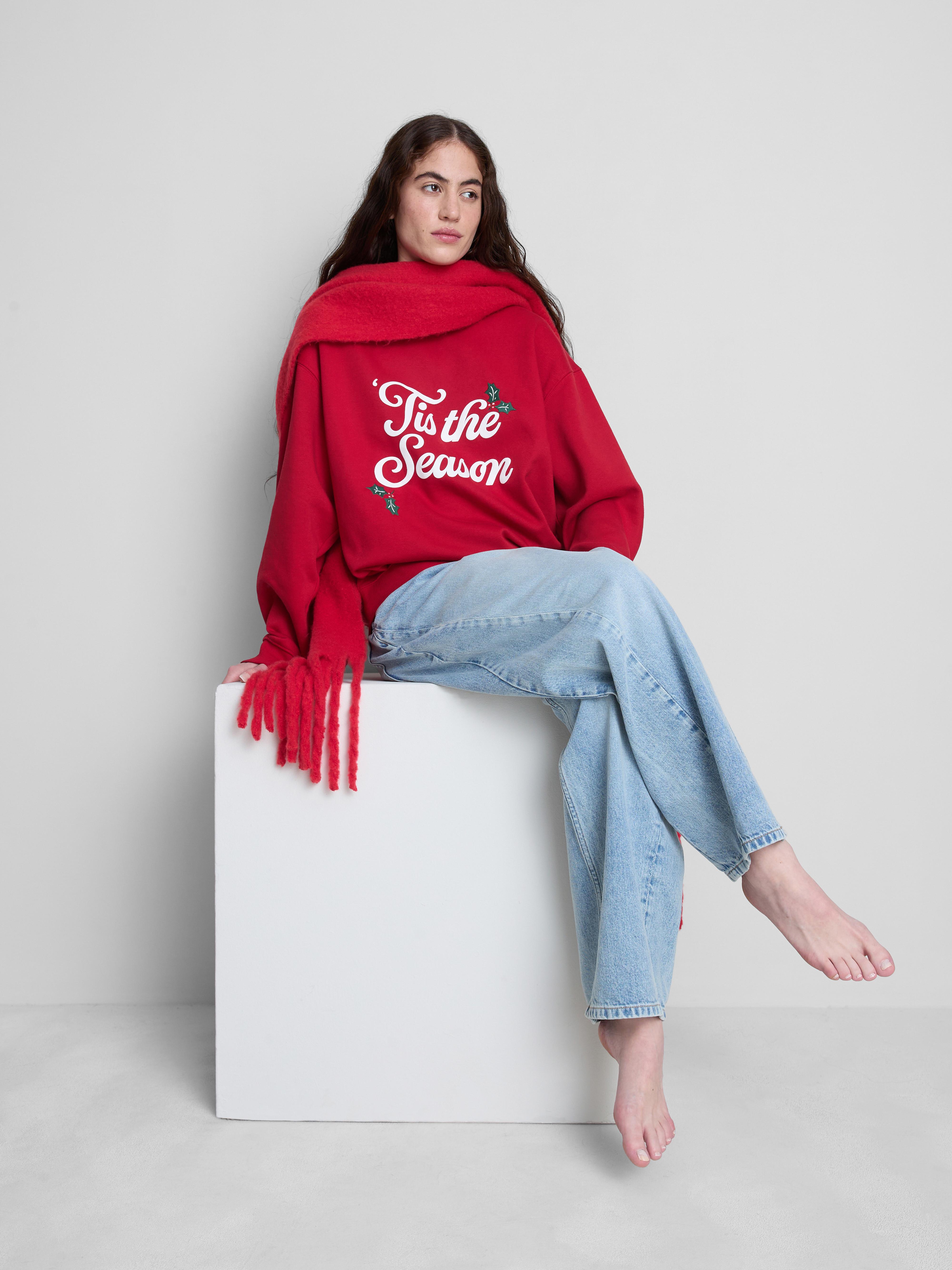 Christmas Cotton Blend Sweatshirt
