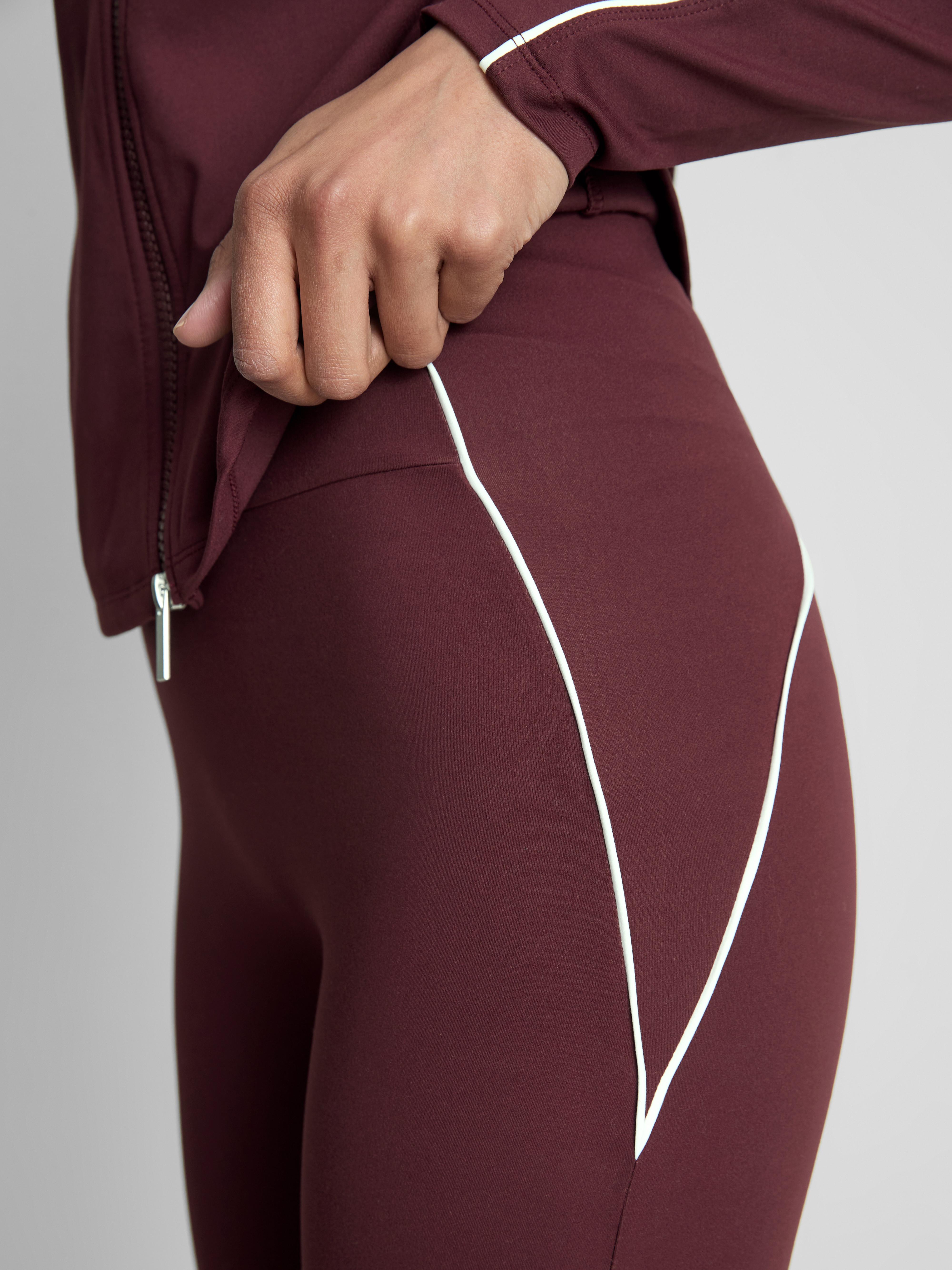 High Waisted Pipe Detail Active Leggings