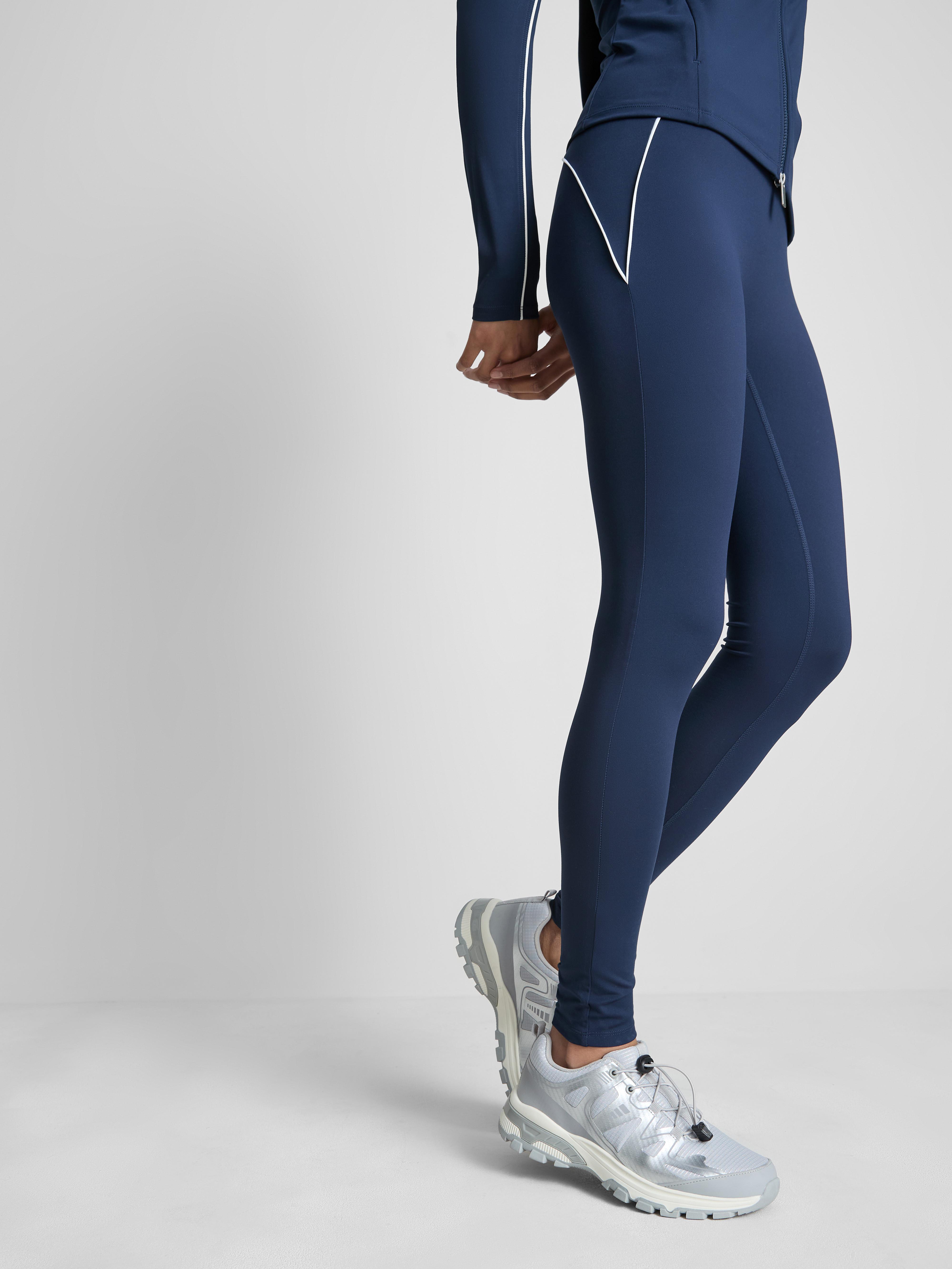 High Waisted Pipe Detail Active Leggings